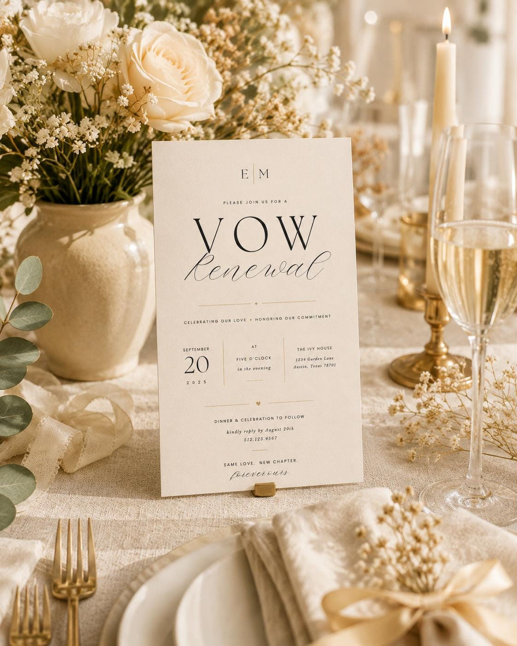 Vow Renewal Invitation Template preview 3