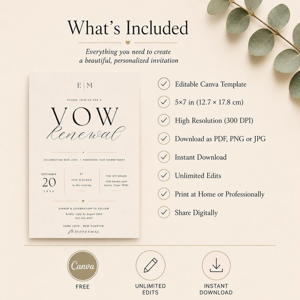 Vow Renewal Invitation Template preview 5
