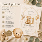 Beary First Birthday Invitation preview 7