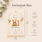 Beary First Birthday Invitation preview 8