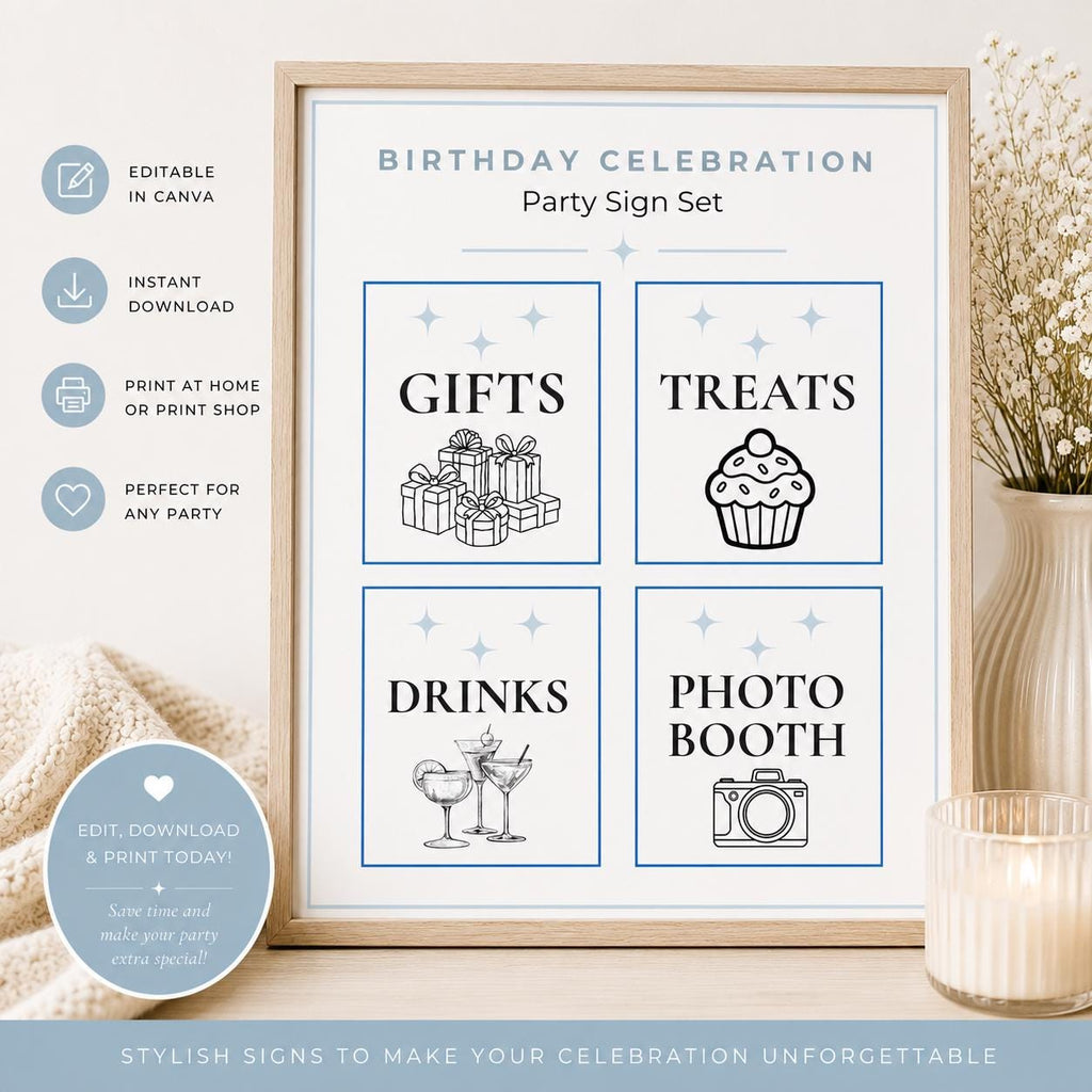 Birthday Party Sign Set preview 2