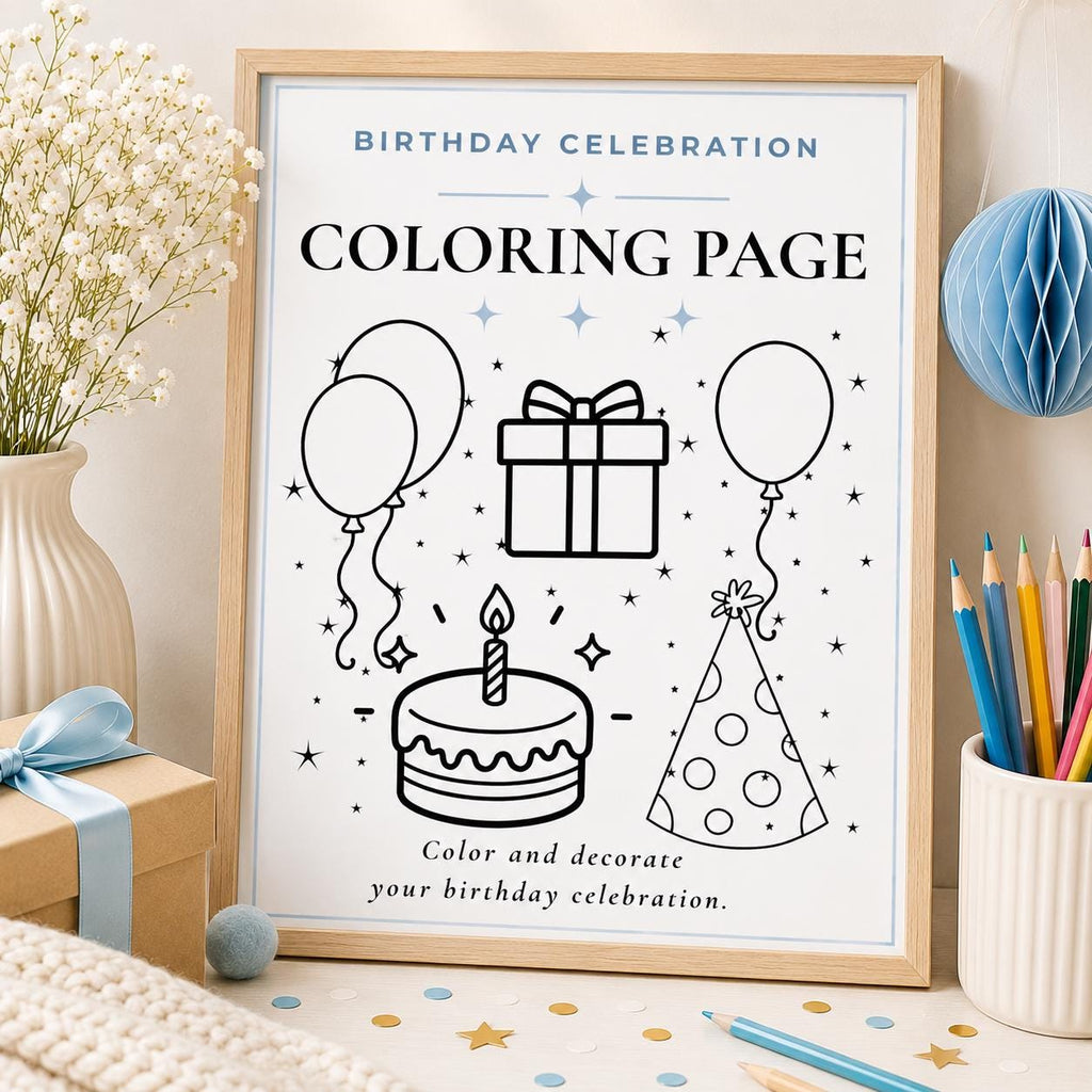 Birthday Coloring Page preview 1