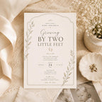 Growing by Two Little Feet Baby Sprinkle Invitation preview 1