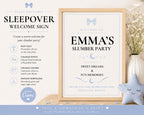 Birthday Sleepover Welcome Sign preview 1