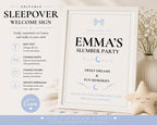 Birthday Sleepover Welcome Sign preview 2