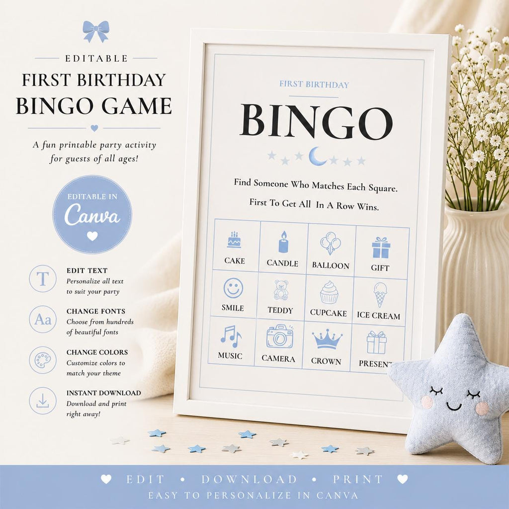 First Modern Birthday Bingo Game preview 1