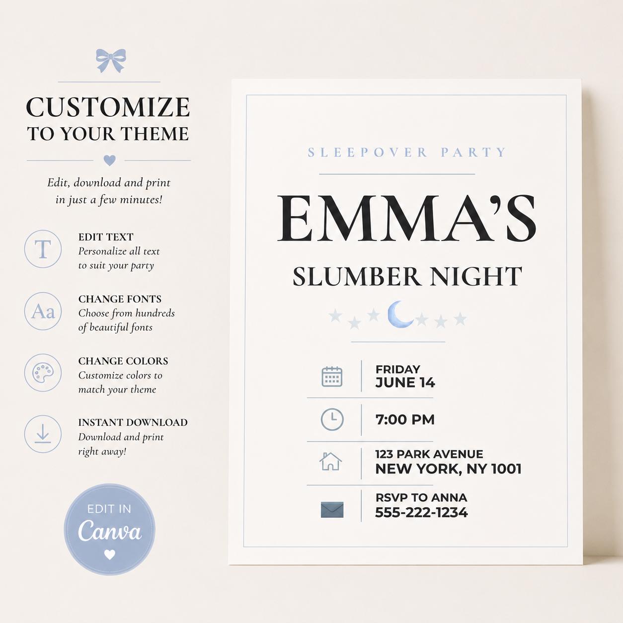 Sleepover Invitation preview 3