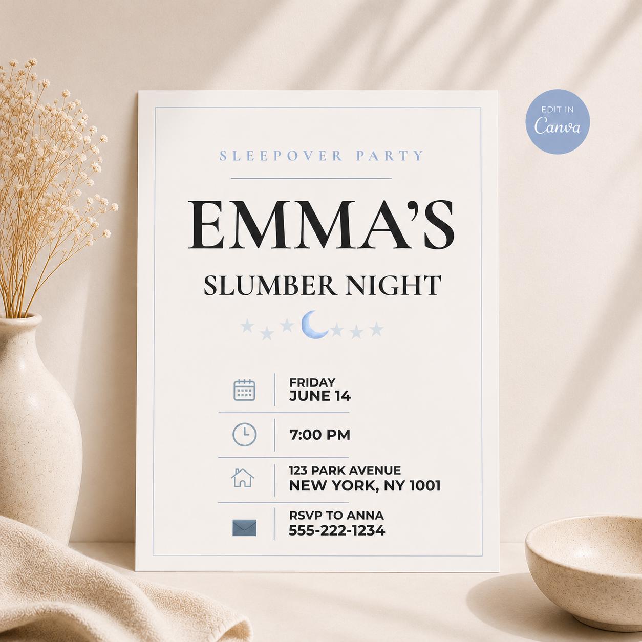 Sleepover Invitation preview 2