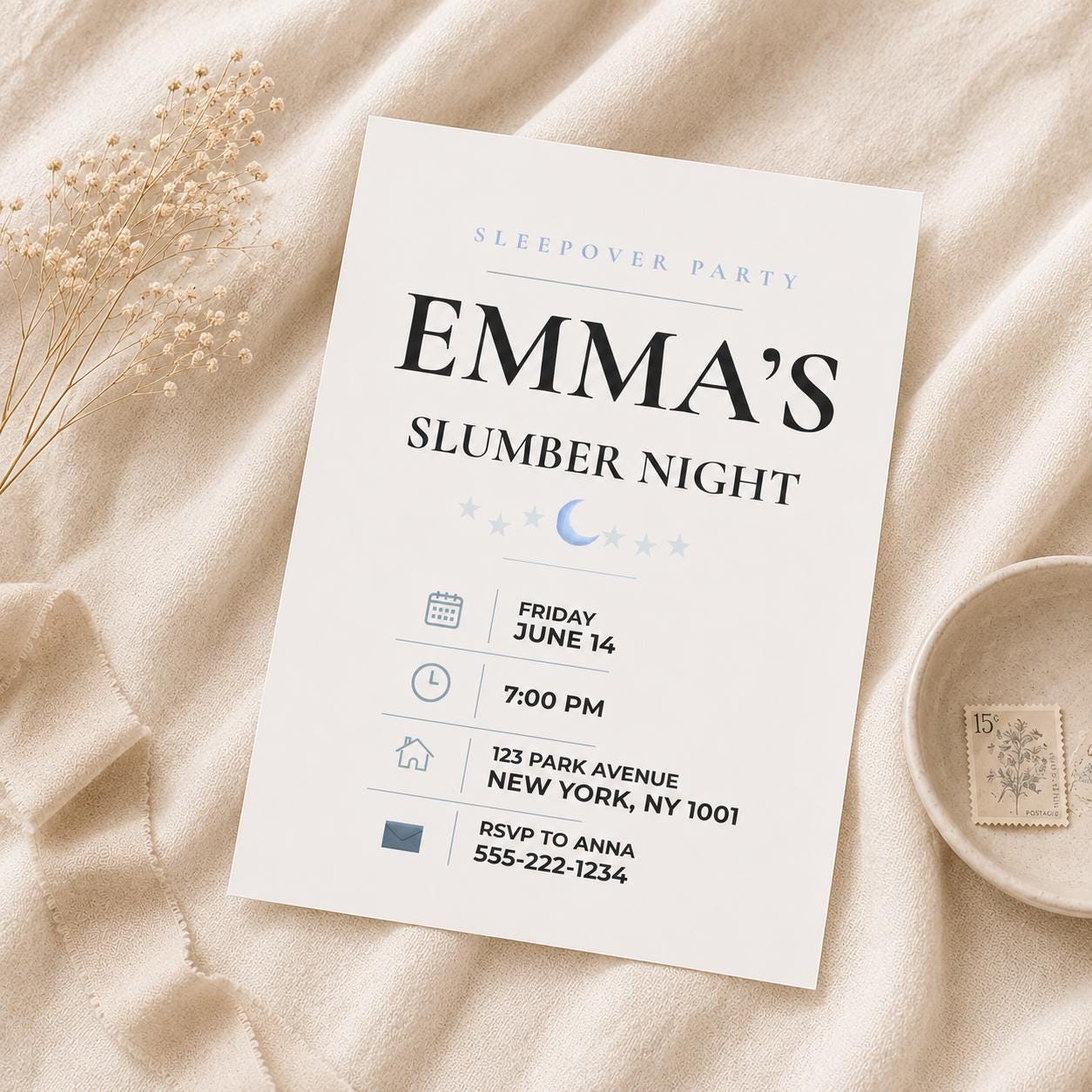 Sleepover Invitation preview 1