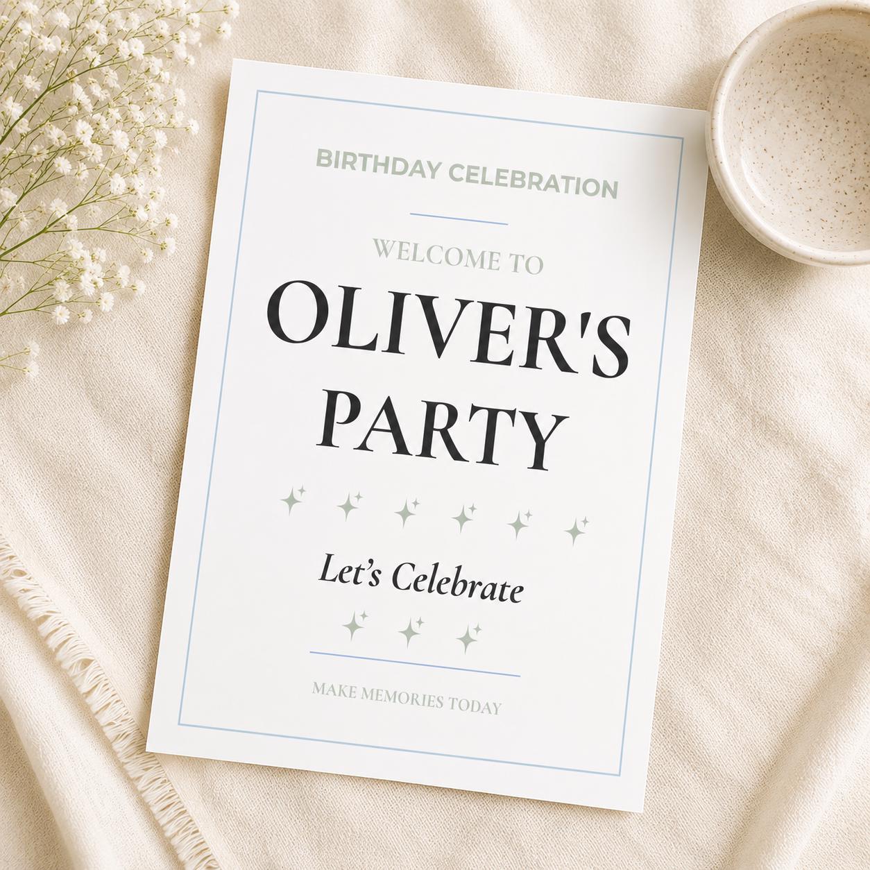 Birthday Welcome Sign preview 1