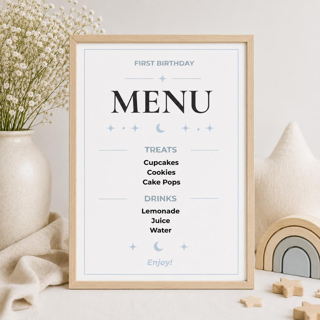 First Birthday Menu preview 2