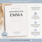 Sleepover Party Memory Wishes Card preview 1