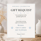 Birthday Gift Request Sign preview 3
