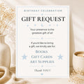 Birthday Gift Request Sign preview 1
