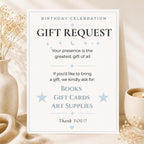 Birthday Gift Request Sign preview 1