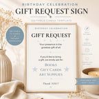 Birthday Gift Request Sign preview 2