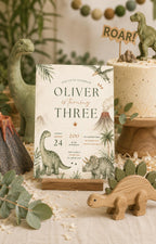 Dinosaur Birthday Invitation Boy – printable template preview 3