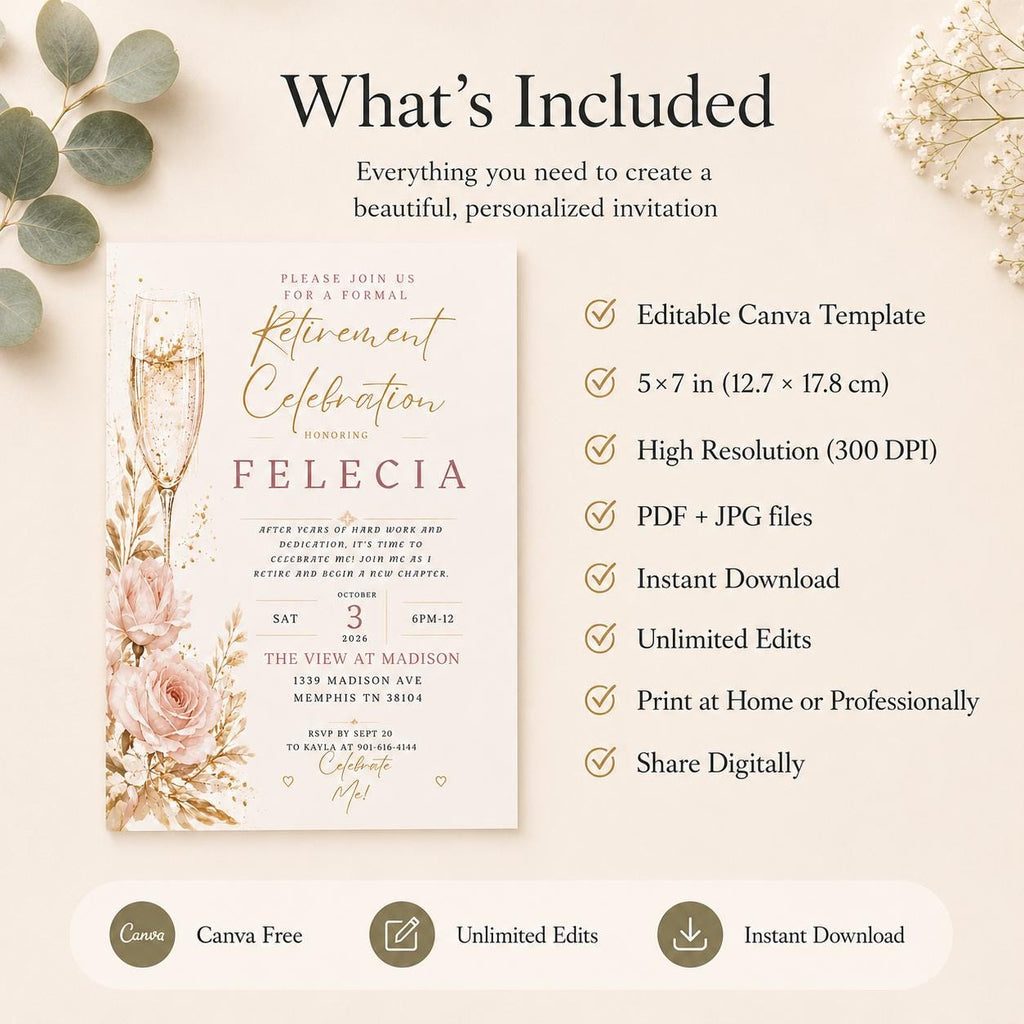 Retirement Invitation Template preview 4