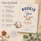 Rookie Of The Year First Birthday Invitation preview 6