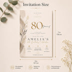 80th Birthday Invitation Template preview 8