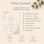 Elegant Neutral Baby Sprinkle Invitation Template preview 4