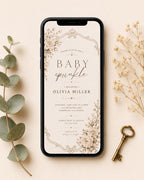 Vintage Floral Baby Sprinkle Invitation preview 2