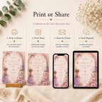 Fairy First Birthday Invitation – printable template preview 6