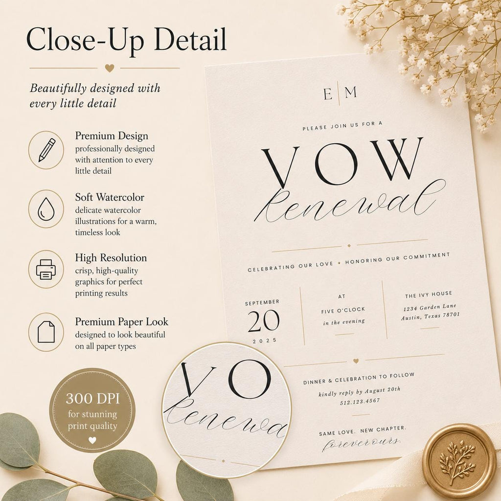 Vow Renewal Invitation Template preview 7