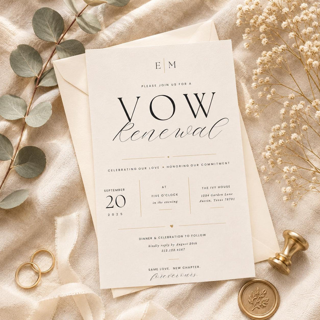 Vow Renewal Invitation Template preview 1