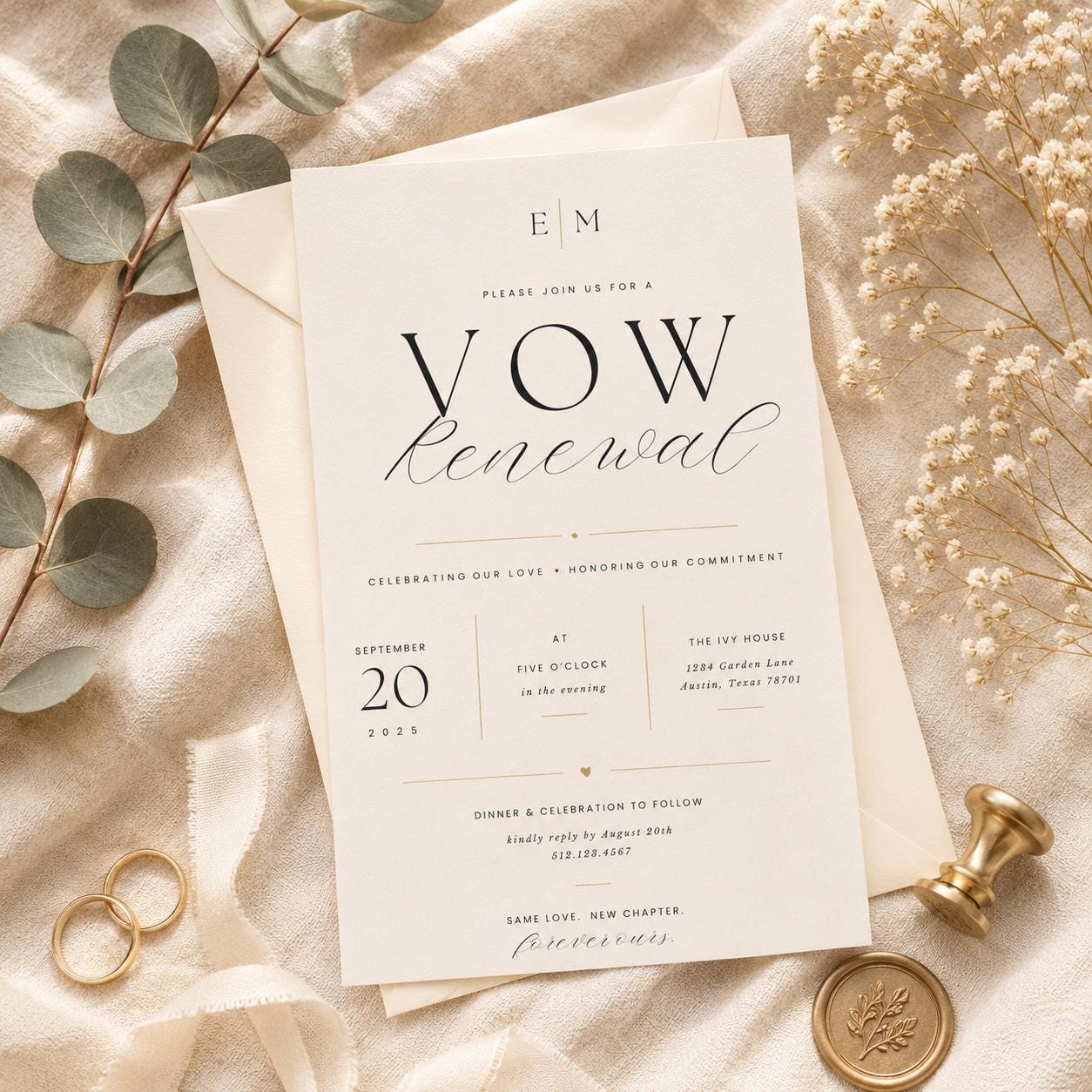 Vow Renewal Invitation Template preview 1