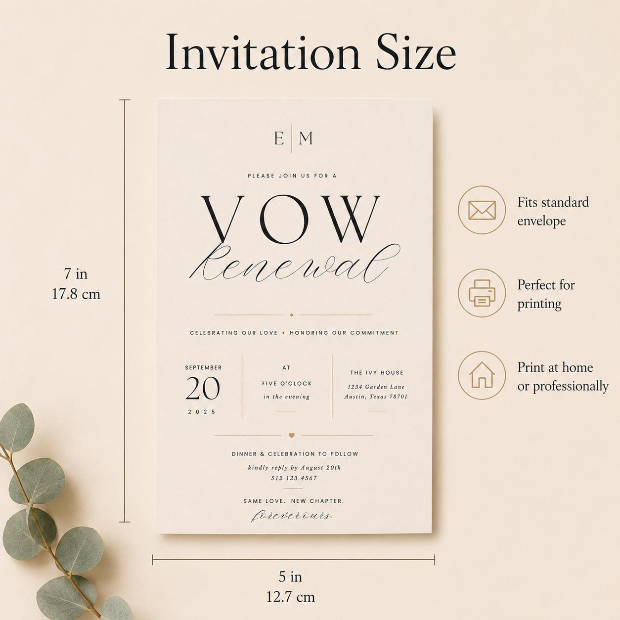 Vow Renewal Invitation Template preview 8
