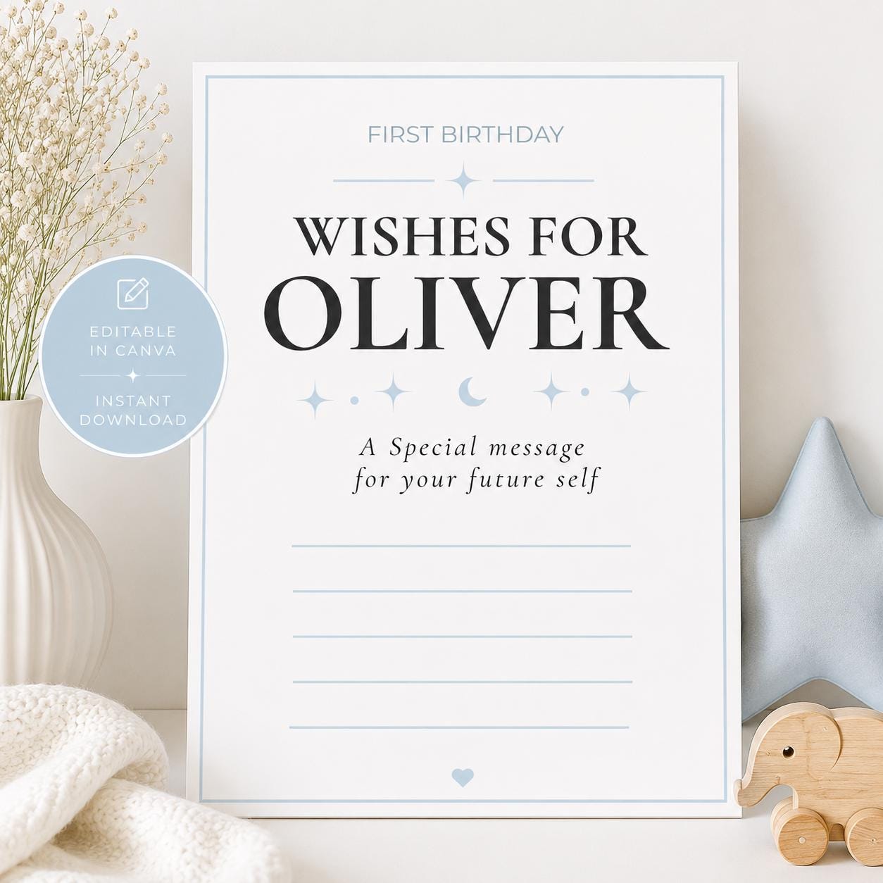 First Birthday Wishes Card preview 1