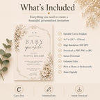 Vintage Floral Baby Sprinkle Invitation preview 4