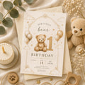Beary First Birthday Invitation preview 1