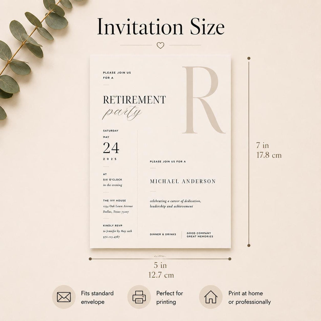 Retirement Party Invitation Template preview 8