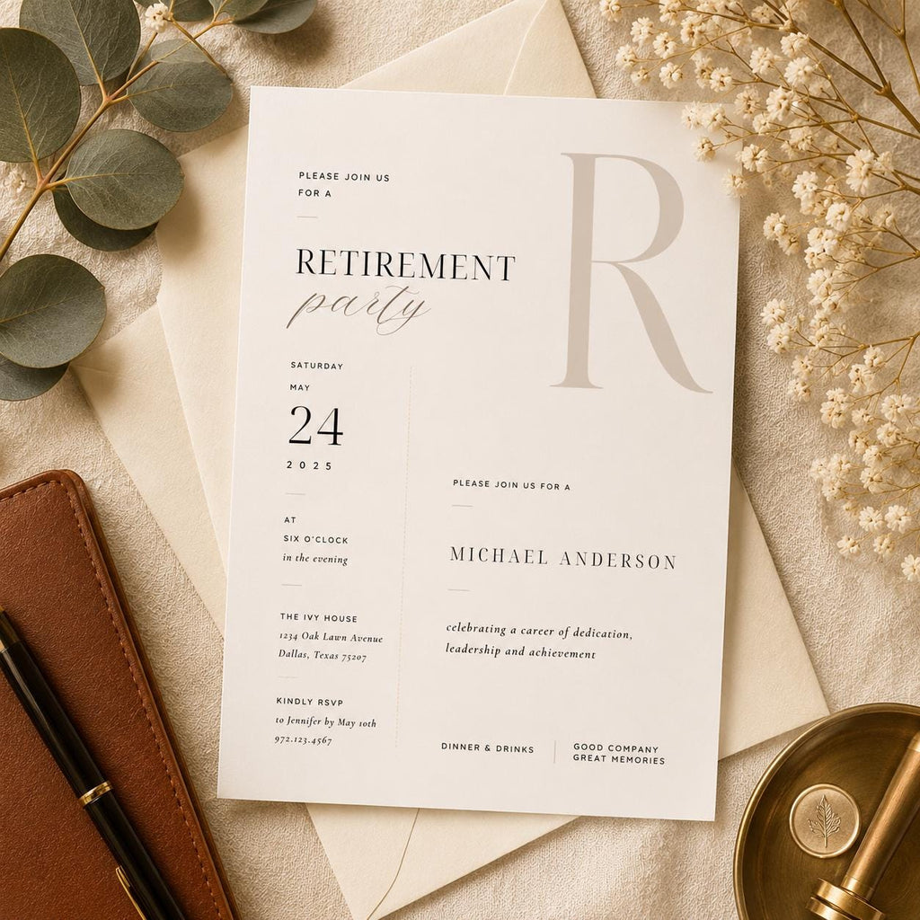 Retirement Party Invitation Template preview 1