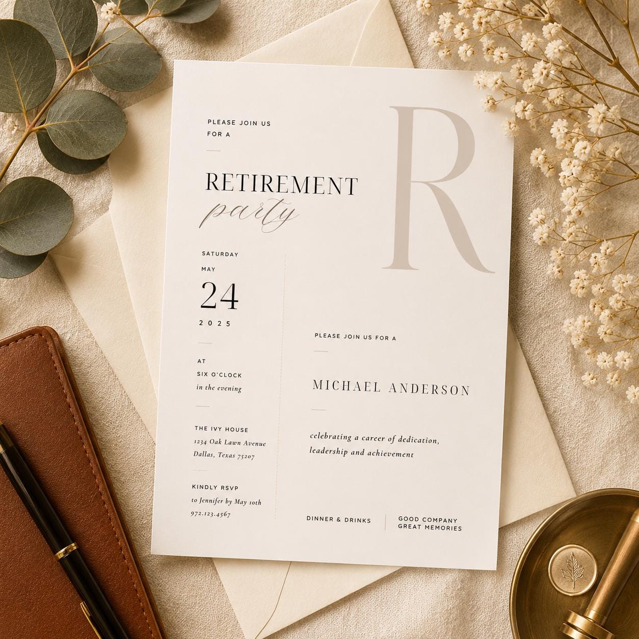 Retirement Party Invitation Template preview 1