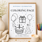 Birthday Coloring Page preview 3