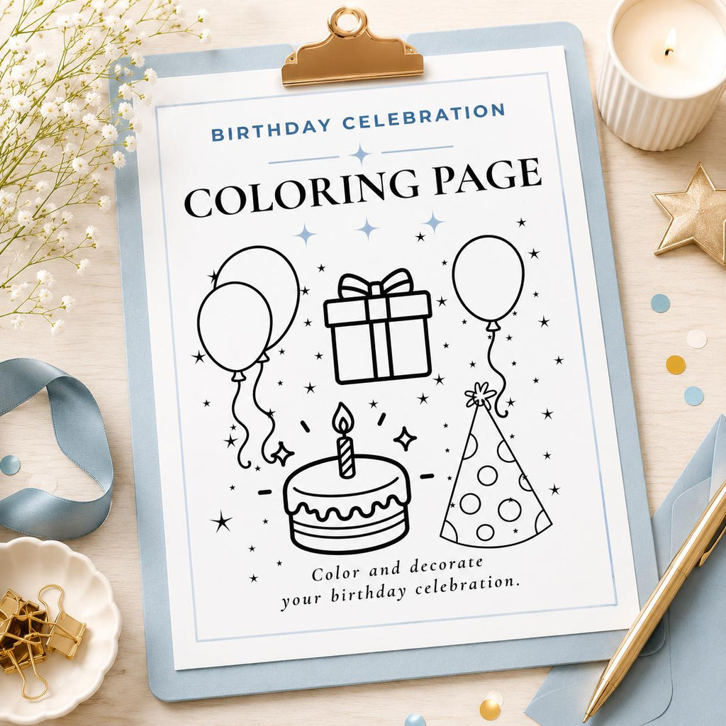 Birthday Coloring Page preview 4