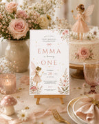 Fairy First Birthday Invitation – printable template preview 3