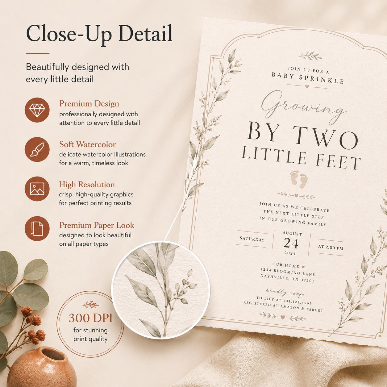 75th Birthday Invitation Template preview 7