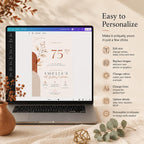 75th Birthday Invitation Template preview 5