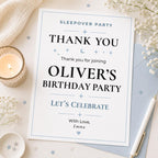 Sleepover Party Thank You Card preview 3