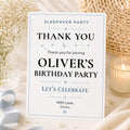 Sleepover Party Thank You Card preview 1