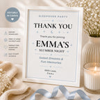 Sleepover Party Thank You Card preview 3