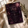 Elegant Halloween Party Invitation – Spooky Plum Cocktail